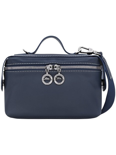 Longchamp 10322HGS - CUIR DE VEAU - MARINE porté travers le pliage xtra worker de longchamp sacs-a-mains