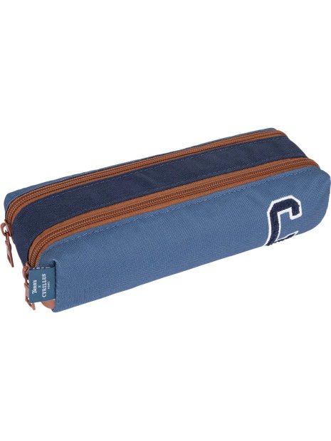 Tann's 122 - POLYESTER - CLEMENT BLEU tann's trousse double trousses