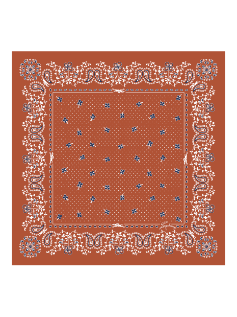 Longchamp 50657GSO - SOIE - BRIQUE carré de soie 50x50 cm carre-de-soie
