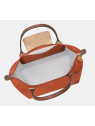 Longchamp 2605089 - NYLON ET CUIR - BRIQUE sac cabas m le pliage n'est pas format a4 sac-a-main-shopping-toile-ou-cuir
