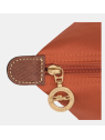 Longchamp 2605089 - NYLON ET CUIR - BRIQUE sac cabas m le pliage n'est pas format a4 sac-a-main-shopping-toile-ou-cuir