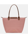 Longchamp 2605089 - NYLON ET CUIR - ROSETH sac cabas m le pliage n'est pas format a4 sac-a-main-shopping-toile-ou-cuir