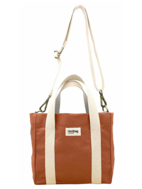 hindbag LOUISE - COTON BIO - SIENNE sac mini cabas louise sacs-a-mains