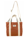 hindbag LOUISE - COTON BIO - SIENNE sac mini cabas louise sacs-a-mains