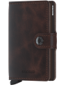 Secrid MV - CUIR DE VACHETTE - CHOCOLAT porte cartes mini wallet vintage porte-cartes