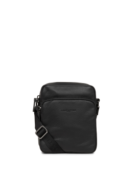 Lancaster 320-10 - CUIR DE VACHETTE - NOIR Soft Vintage - Petite sacoche sacoche homme