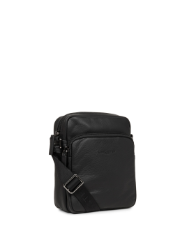 Lancaster 320-10 - CUIR DE VACHETTE - NOIR Soft Vintage - Petite sacoche sacoche homme