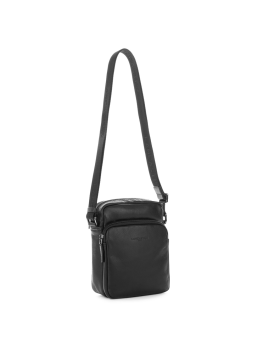 Lancaster 320-10 - CUIR DE VACHETTE - NOIR Soft Vintage - Petite sacoche sacoche homme