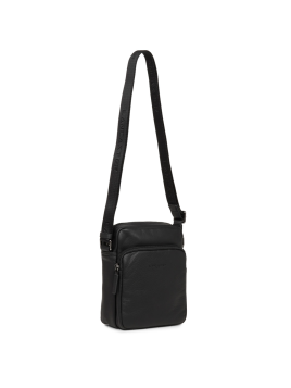 Lancaster 320-10 - CUIR DE VACHETTE - NOIR Soft Vintage - Petite sacoche sacoche homme