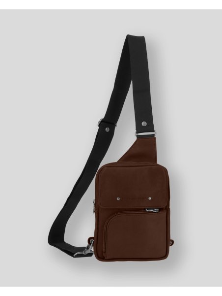 Les Ateliers Foures 9169 - CUIR DE VACHETTE - COGNAC holster épaule rabat baroudeur pallas banane d'epaule