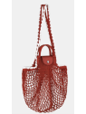 Longchamp 10121HGW - COTON ET CUIR - TERRA sac cabas m filet le pliage collection sac-a-main-shopping-toile-ou-cuir