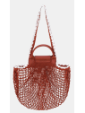 Longchamp 10121HGW - COTON ET CUIR - TERRA sac cabas m filet le pliage collection sac-a-main-shopping-toile-ou-cuir