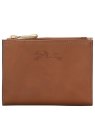 Longchamp 30049HFY - CUIR DE VEAU - COGNAC portefeuille compact épure pmpb