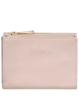 Longchamp 30049HFY - CUIR DE VEAU - PETALE portefeuille compact épure pmpb