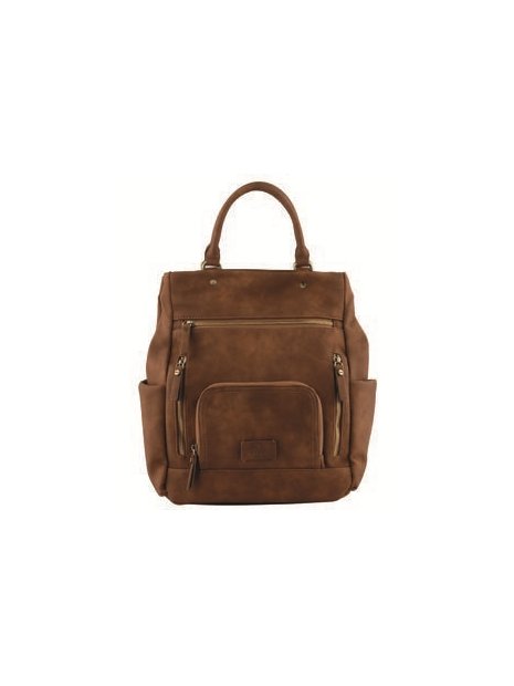 MIA &  JOY MJ2505 - POLYESTER - CAMEL sac à dos taille s francesca sacs-a-mains