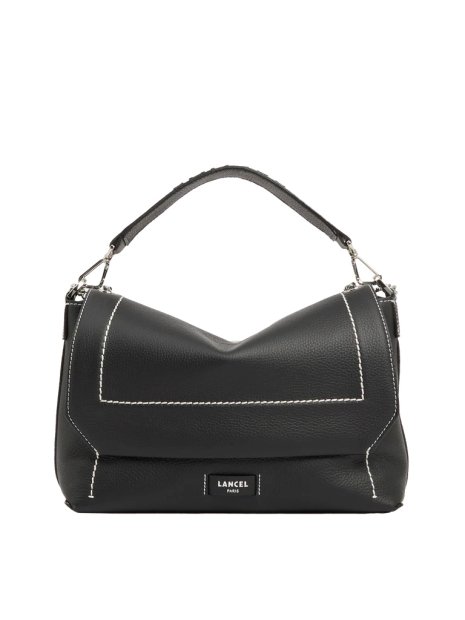 Lancel A13783 - CUIR DE VACHETTE - NOIR sac rabat l ninon soft de lancel sacs-a-mains