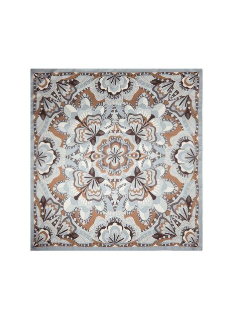 Lancel A08469 - SOIE - MCO OPALLINE carré de soir 70x70 floral pattern foulard