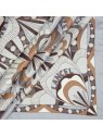 Lancel A08469 - SOIE - MCO OPALLINE carré de soir 70x70 floral pattern foulard
