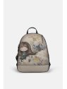 Anekke 41705-44 - POLYURÉTHANE - BEIGE/ sac à dos 3 compartiments real sacs-a-mains