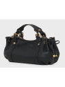 Gerard Darel 12H/440 - CUIR DE VACHETTE - NOI sac porté travers 12h sacs-a-mains