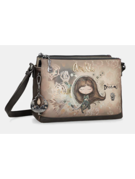 sac bandoulière à motifs 3 compartiments