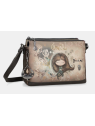 Anekke 41703-184 - SYNTHÉTIQUE - BEIGE sac bandoulière à motifs 3 compartiments sacs-a-mains