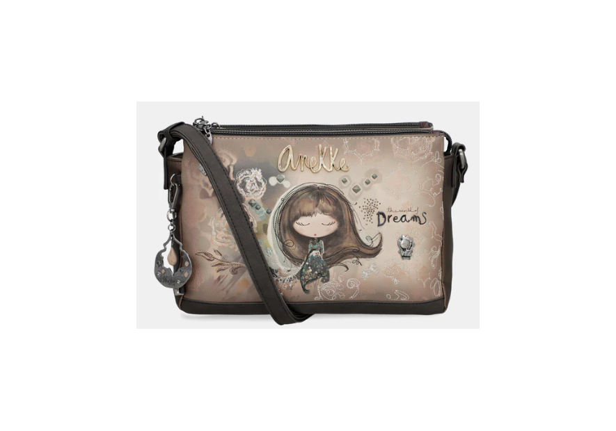 sac bandoulière à motifs 3 compartiments