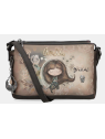 Anekke 41703-184 - SYNTHÉTIQUE - BEIGE sac bandoulière à motifs 3 compartiments sacs-a-mains
