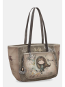 Anekke 41702-367 - SYNTHÉTIQUE - BEIGE cabas sac-a-main-shopping-toile-ou-cuir