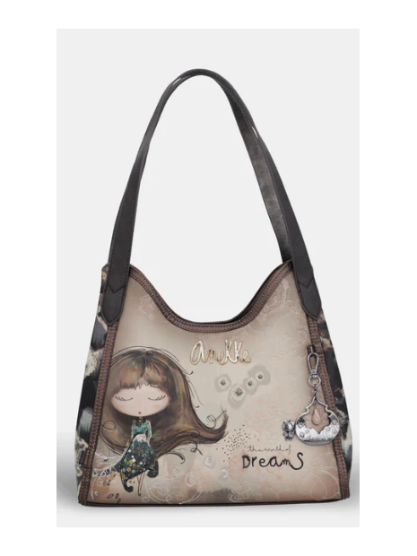 Anekke 41702-203 - SYNTHÉTIQUE - BEIGE besace double anses sacs-a-mains