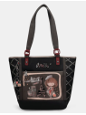 Anekke 41802-134 - SYNTHÉTIQUE - NOIR sac à main grand mademoiselle sac-a-main-shopping-toile-ou-cuir