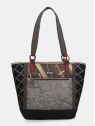 Anekke 41802-134 - SYNTHÉTIQUE - NOIR sac à main grand mademoiselle sac-a-main-shopping-toile-ou-cuir