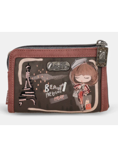 Anekke 41809-912 - SYNTHÉTIQUE - NOIR portefeuille compact pmpb