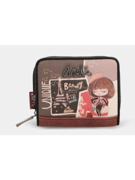 Anekke 41809-903 - SYNTHÉTIQUE - NOIR porte monnaies porte billets compact pmpb