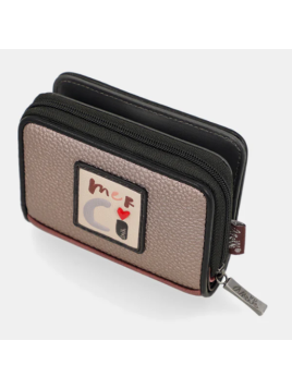 Anekke 41809-903 - SYNTHÉTIQUE - NOIR porte monnaies porte billets compact pmpb