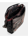 Anekke 41803-039 - SYNTHÉTIQUE - NOIR sac bandoulière 3 compartiments sacs-a-mains