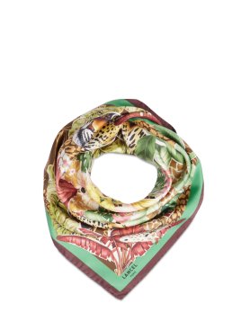 Lancel A13879 - SOIE - MCO PALM TREE carré de soie 90x90 lancel jungle patern carre de soie