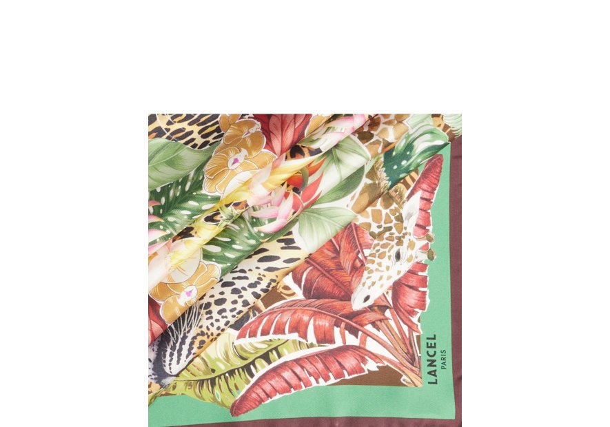 Lancel A13879 carré de soie 90x90 lancel jungle patern carre de soie