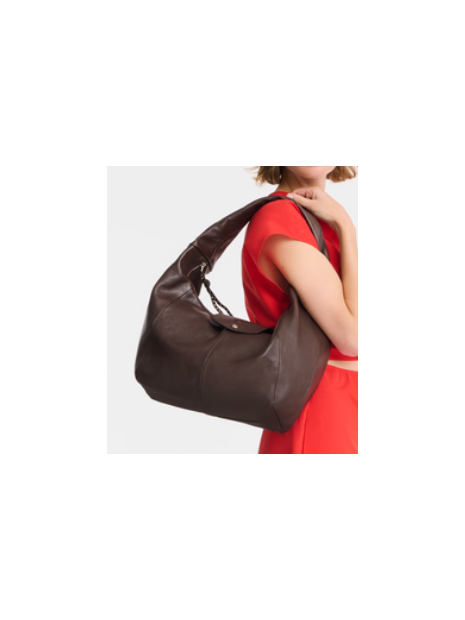 Longchamp 10333HIG - CUIR DE CHEVRE - MOKA sac porté épaule l sacs-a-mains