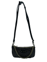 Mila Louise MELEK LP2 - POLYURÉTHANE - NOIR pochette porté travers sacs-a-mains