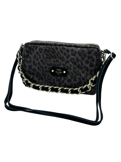 Mila Louise MAMA LP2 - POLYURÉTHANE - NOIR trotteur m double zip sacs-a-mains