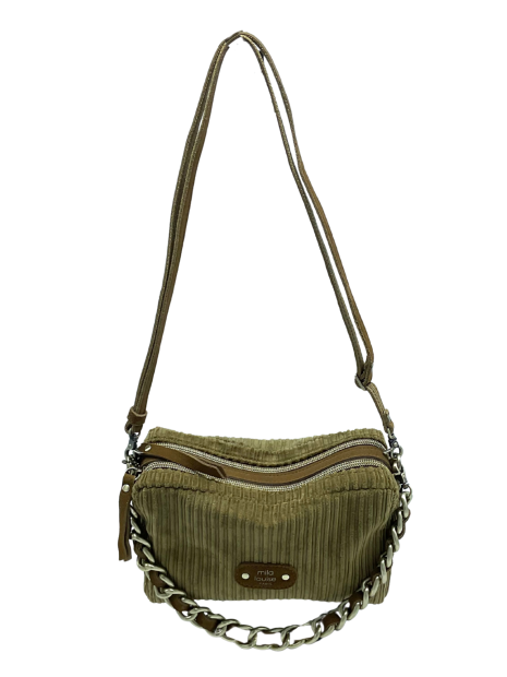Mila Louise MAMA VFR1 - POLYESTER - OCRE trotteur double poche zip m sacs-a-mains