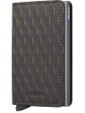 Secrid MOP - ALUMINIUM/CUIR - GREY/YELL porte cartes miniwallet optical porte-cartes