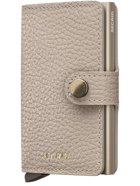 Secrid MPE - ALUMINIUM/CUIR - LATTE porte carte secrid pebble pcartes-credit