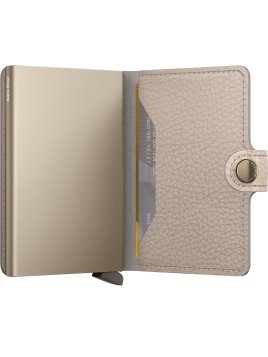 Secrid MPE - ALUMINIUM/CUIR - LATTE porte carte secrid pebble p.cartes credit