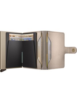 Secrid MPE - ALUMINIUM/CUIR - LATTE porte carte secrid pebble p.cartes credit