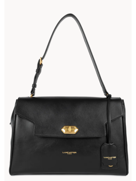 Lancaster 531-072 - CUIR DE VACHETTE - NOI grand sac cabas porté épaule donna grace lancaster sacs-a-mains