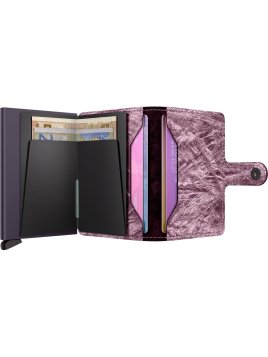 Secrid MCR - CUIR DE VACHETTE - PINK porte cartes miniwallet crisple porte cartes