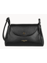 Lancaster 470-89 - CUIR DE VACHETTE - NOIR porté travers rabat accordéon double de lancaster sacs-a-mains