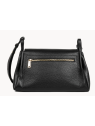 Lancaster 470-89 - CUIR DE VACHETTE - NOIR porté travers rabat accordéon double de lancaster sacs-a-mains